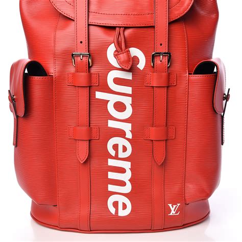 louis vuitton x supreme epi christopher backpack pm red replica|louis vuitton supreme epi.